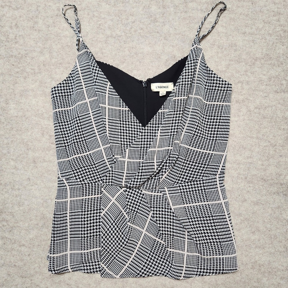 L'AGENCE Black and White Camisole